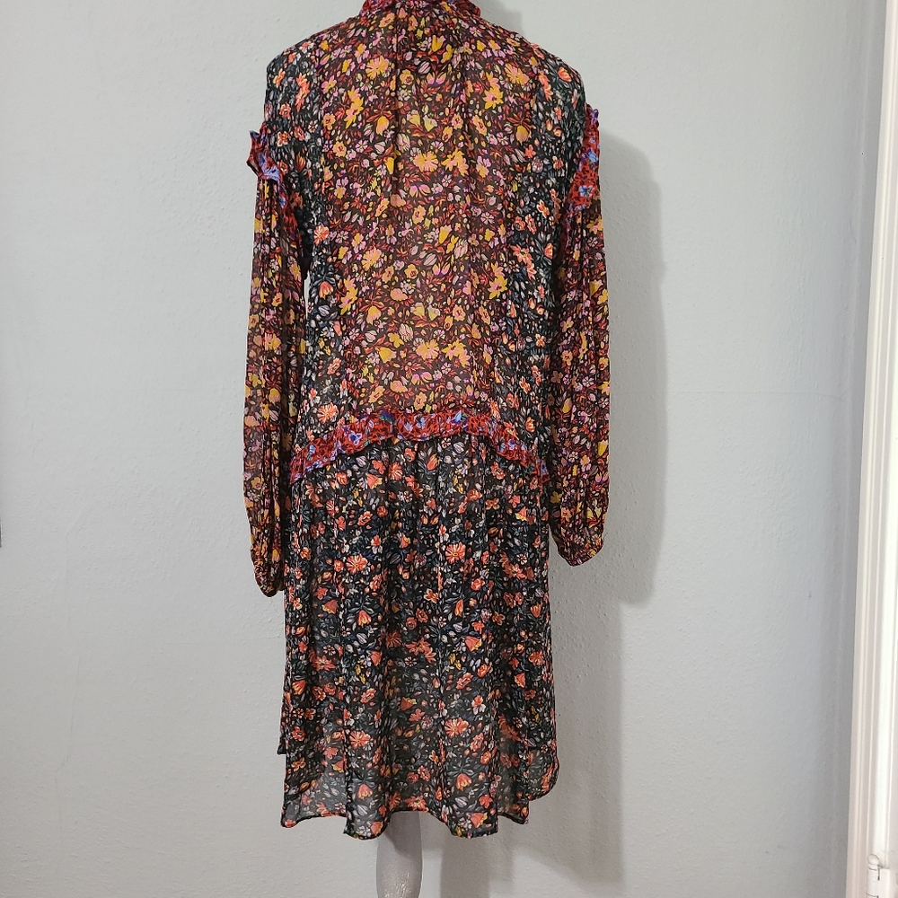 Anthropologie Floral Oversized Swing Dress Size Small - Picture 4 of 11